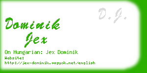 dominik jex business card